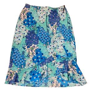 Fire Los Angeles Size Large Blue Tiered Ruffle High Waisted Skirt